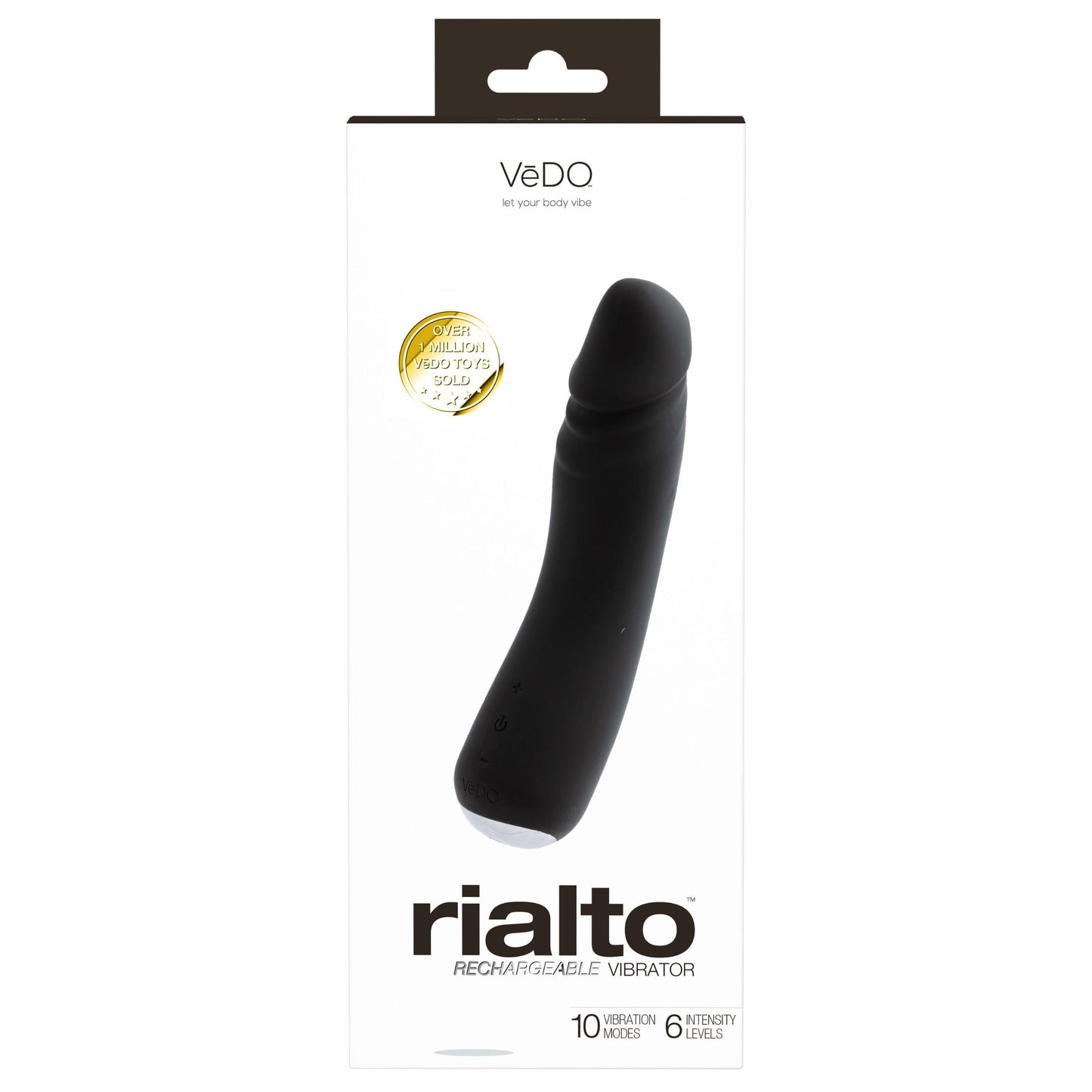 Rialto Rechargeable Vibrator - Black