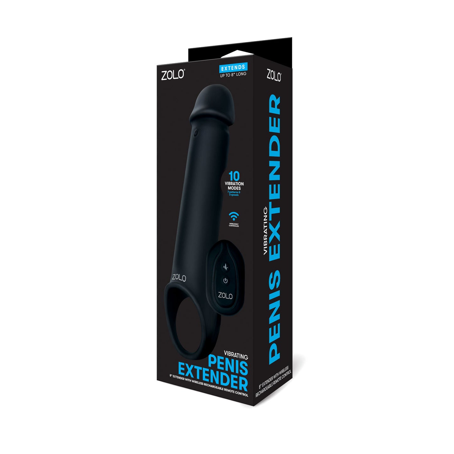 Zolo Vibrating Penis Extender - Black