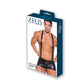 Wet Look Suspender Shorts - One Size - Black