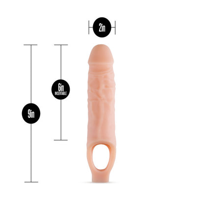 Performance Plus - 9 Inch Silicone Cock Sheath  Penis Extender - Vanilla