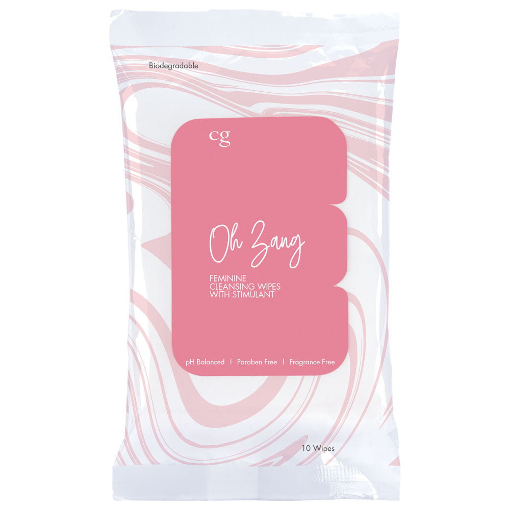 Oh Zang Feminine Cleansing Wipes With Stimulant - 10 Piece Display