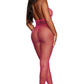 Diamond Net Bodystocking - One Size - Neon Pink