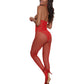 Open Cup Bodystocking - One Size - Lipstick Red