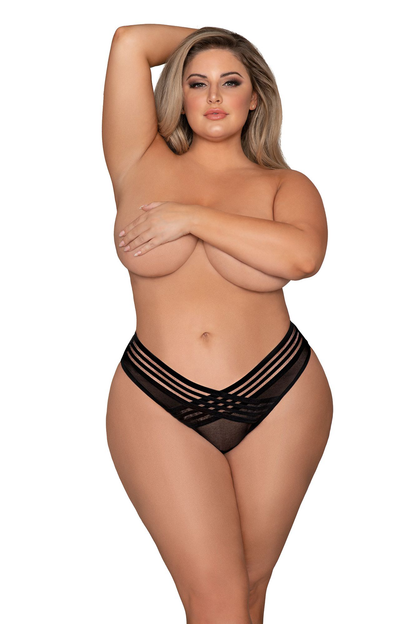 Strappy Panty - 2x - Black