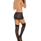 Sheer Thigh High - Queen Size - Black