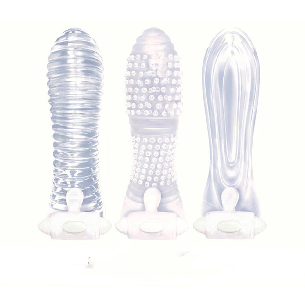 Icon Brands - Vibrating Sextenders 3-Pack - Clear