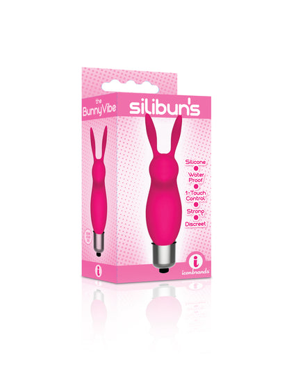 The 9's Silibus Silicone Bunny Bullet - Pink