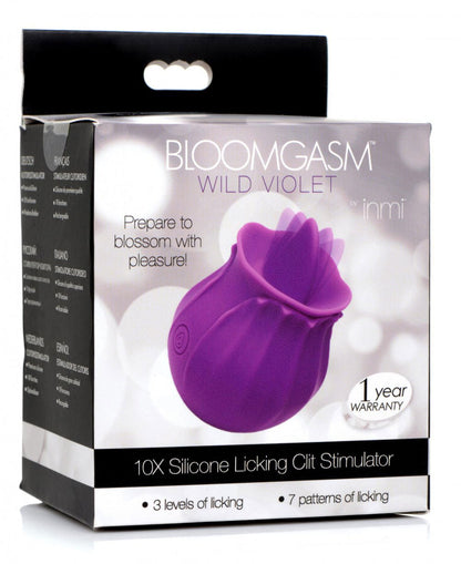 Inmi - Bloomgasm Wild Violet Licking Silicone  Stimulator - Violet