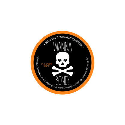 Naughty Massage Candle - Wanna Bone - Pumpkin  Spice