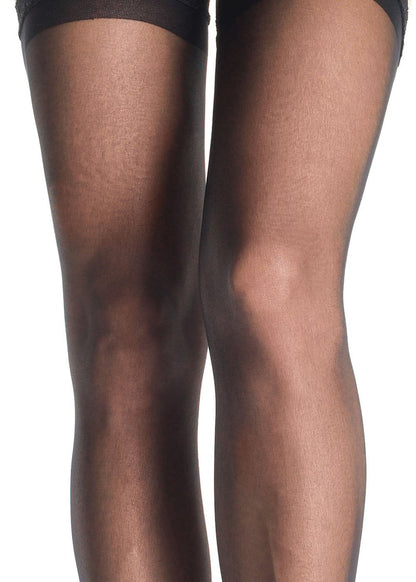 Sheer Thigh Highs - Queen Size - Black