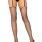 Rhinestone Fishnet Stockings and Garter Belt -  One Size - Black