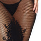 Fishnet Halter Dress - One Size - Black