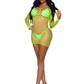 Supreme Fence Net Mini Dress - One Size - Neon  Green