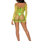 Supreme Fence Net Mini Dress - One Size - Neon  Green