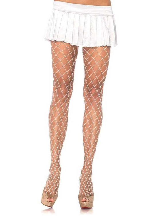 Xena Spandex Diamond Tights - One Size - White