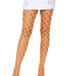 Jumbo Pothole Net Tights - Neon Orange - One Size