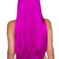 33 Inch Long Straight Center Part Wig - Raspberry