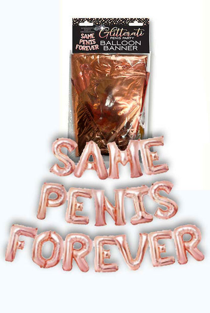 Glitterati Same Penis Balloon Banner - Pink