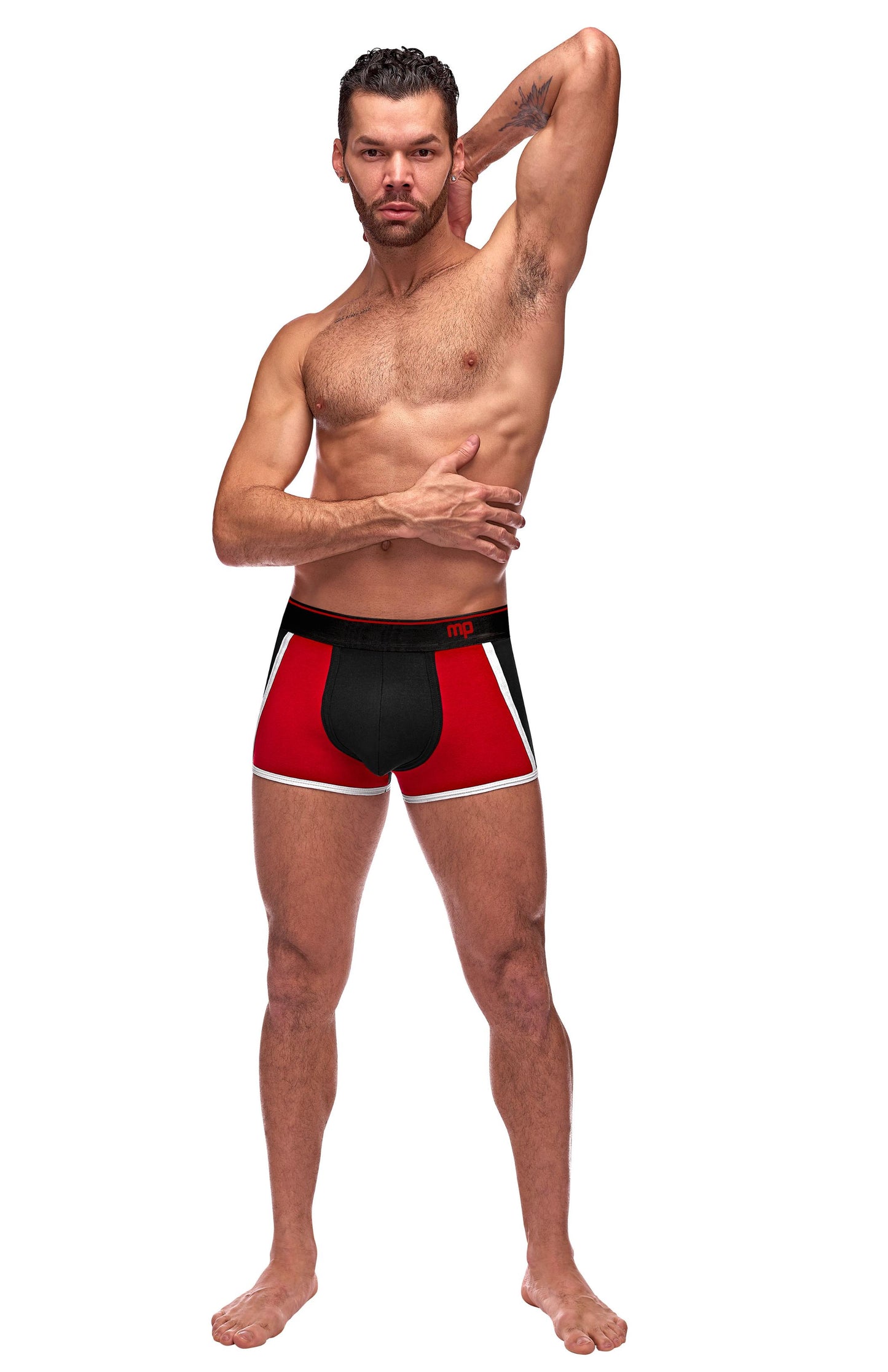 Retro Sport Panel Short - Large - Black- Red