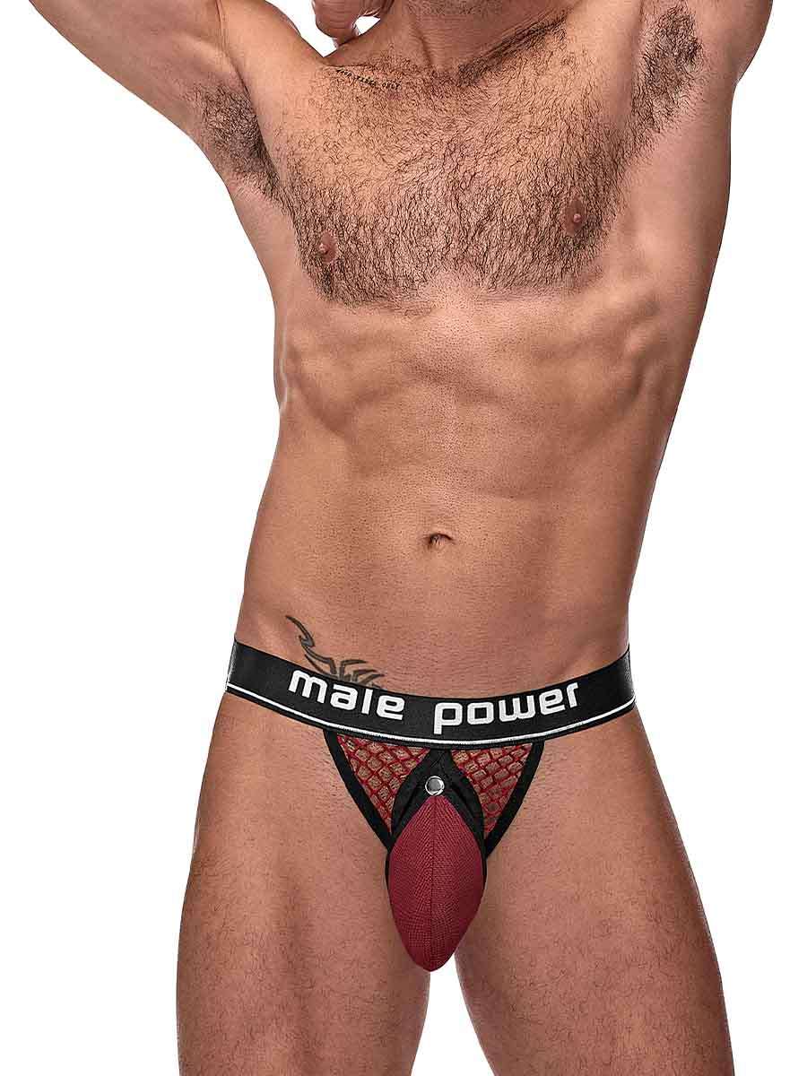 Cock Pit Net Cock Ring Jock - S- M - Burgundy