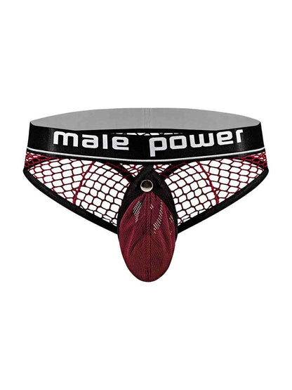 Cock Pit Nte Cock Ring Thong - L- XL - Burgundy