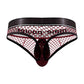 Cock Pit Nte Cock Ring Thong - L- XL - Burgundy