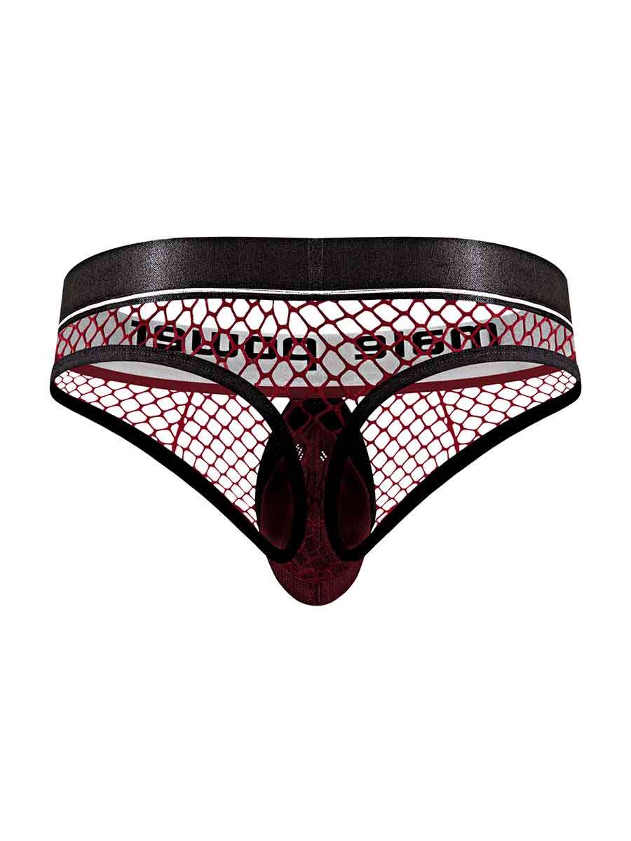 Cock Pit Nte Cock Ring Thong - L- XL - Burgundy