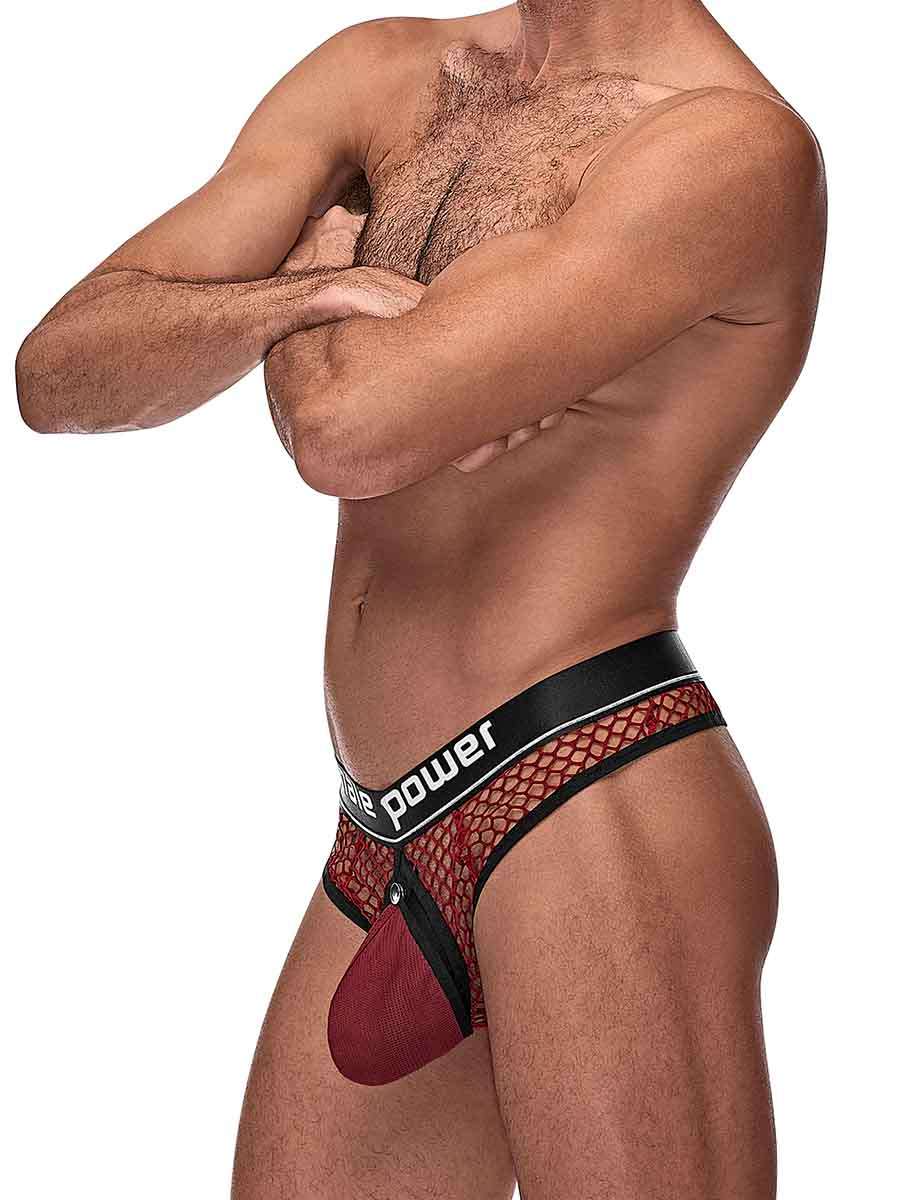 Cock Pit Nte Cock Ring Thong - L- XL - Burgundy