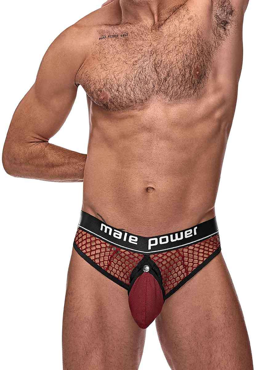 Cock Pit Nte Cock Ring Thong - L- XL - Burgundy