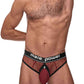 Cock Pit Net Cock Ring Thong - S- M - Burgundy