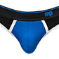 Retro Sport Panel Thong - L- XL - Black- Blue