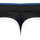 Retro Sport Panel Thong - L- XL - Black- Blue