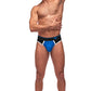Retro Sport Panel Thong - L- XL - Black- Blue
