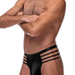 Cage Matte Cage Thong - L- XL - Black