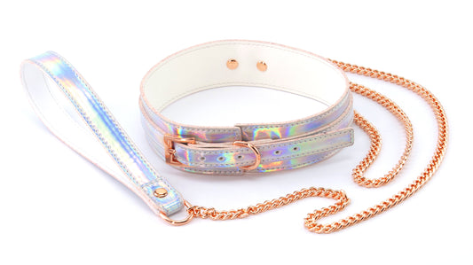 Cosmo Bondage - Collar and Leash - Rainbow