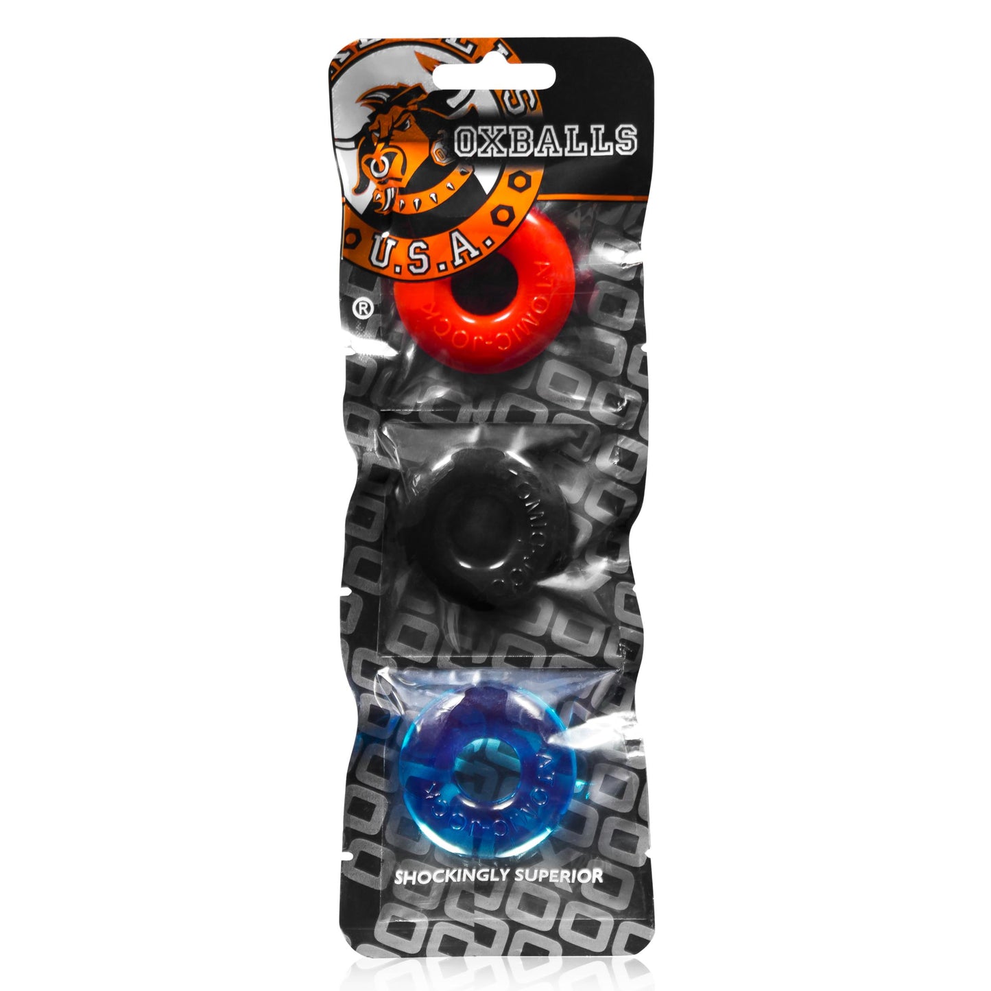 Ringer Cockring 3 Pack - Small - Multicolor