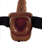 Fetish Fantasy Series 9-Inch Vibrating Hollow Strap-on With Balls - Brown