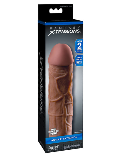 Fantasy X-Tension Mega 2-Inch Extension - Brown