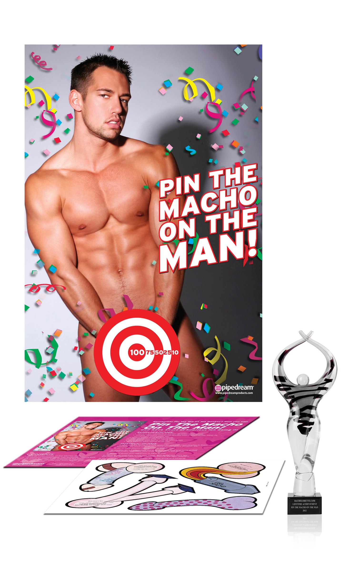 Bachelorette Party Favors Pin the Macho on the Man