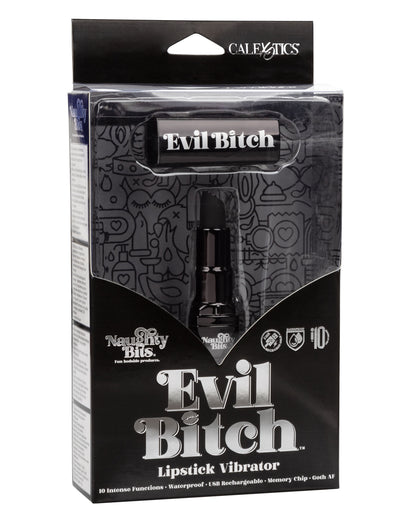 Naughty Bits Evil Bitch Lipstick Vibrator - Black