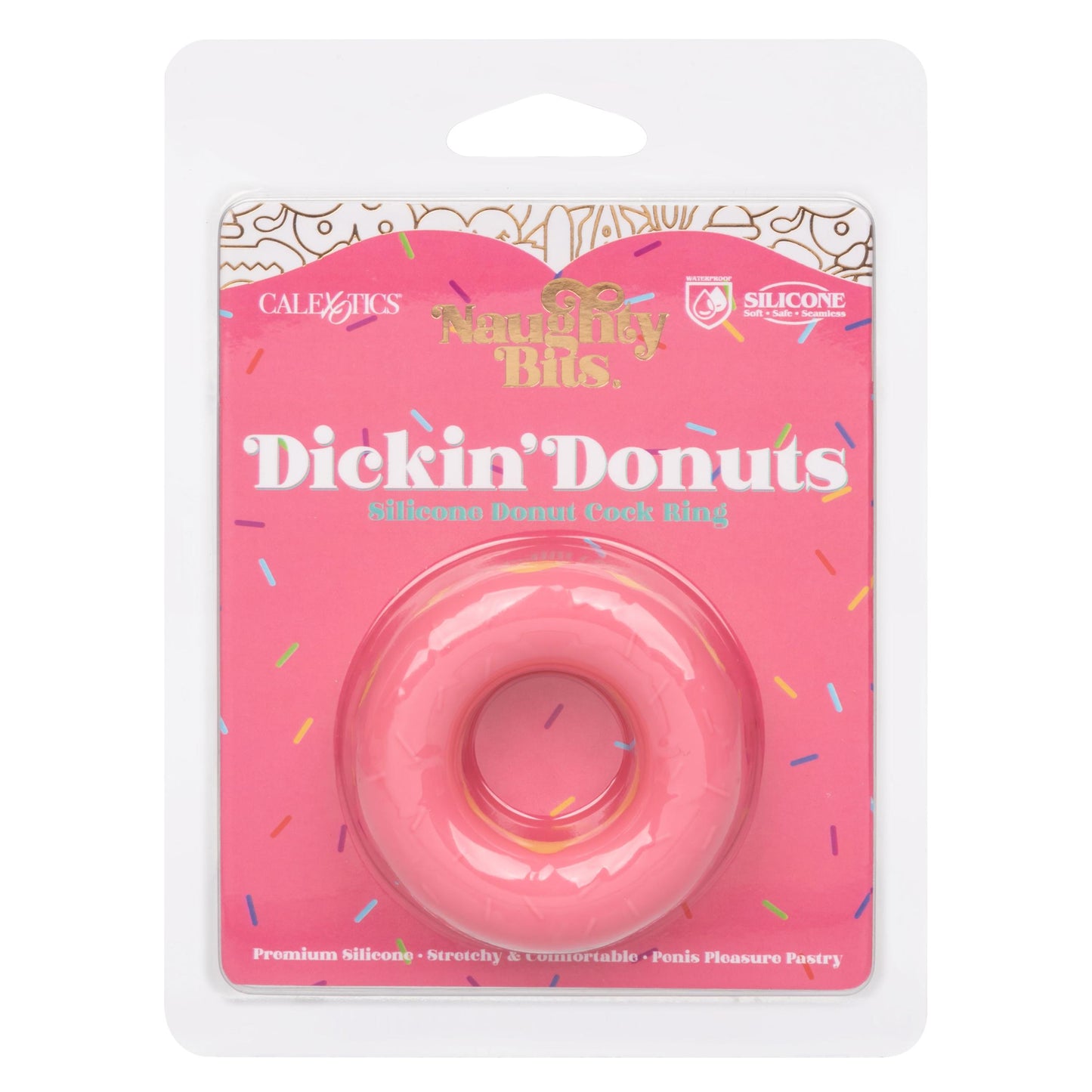 Naughty Bits Dickin’ Donuts Silicone Donut Cock  Ring - Pink