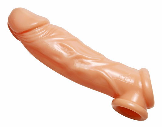 Realistic Flesh Penis Enhancer and Ball Stretcher