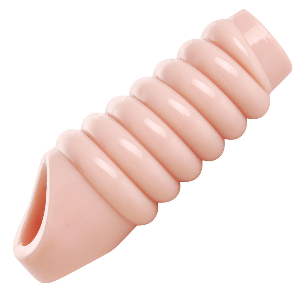 Really Ample Ribbed Penis Enhancer Sheath