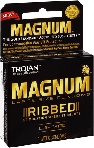 Trojan Magnum Ribbed - 3 Pack